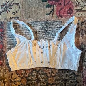 White Eyelet Lace Bralette